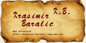 Krasimir Baralić vizit kartica